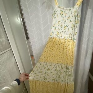 BeBop Yellow and White Floral Dress